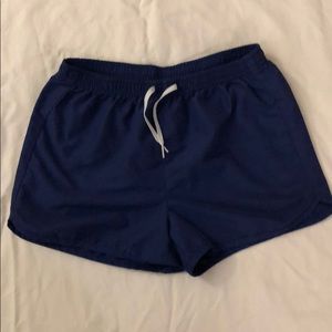 Navy blue swim shorts